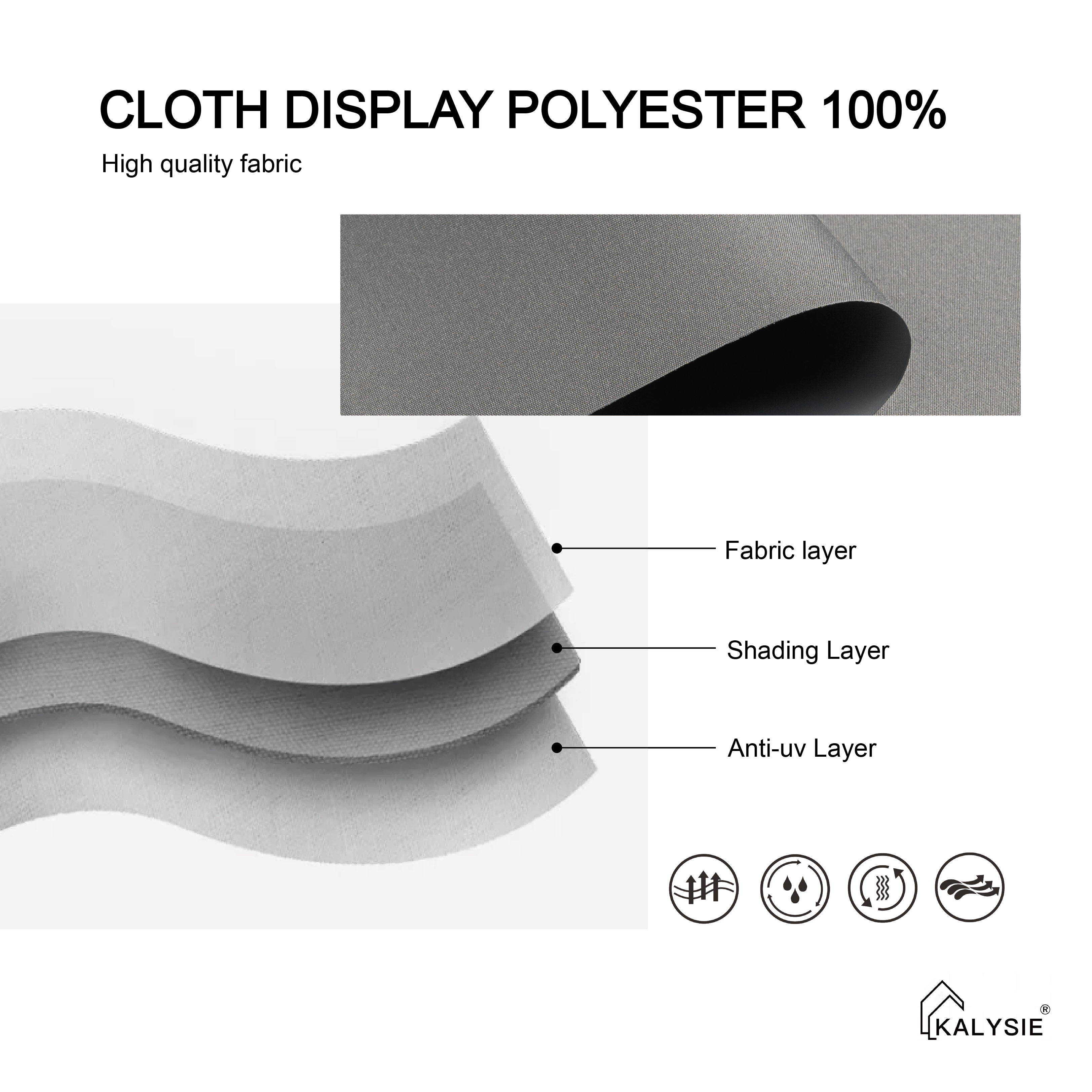 KALYSIE Cordless Roller Shades 100% Blackout Blinds for Windows and Doors, Pull Down Room Darkening Window Shades, Black Color, Easy to Install for Home and Office.